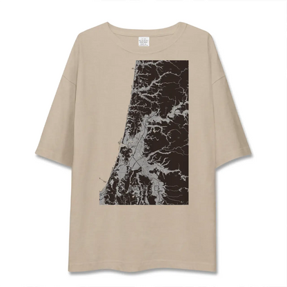【本荘（秋田県）】地図柄ビッグシルエットTシャツ