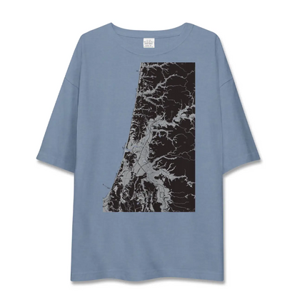 【本荘（秋田県）】地図柄ビッグシルエットTシャツ