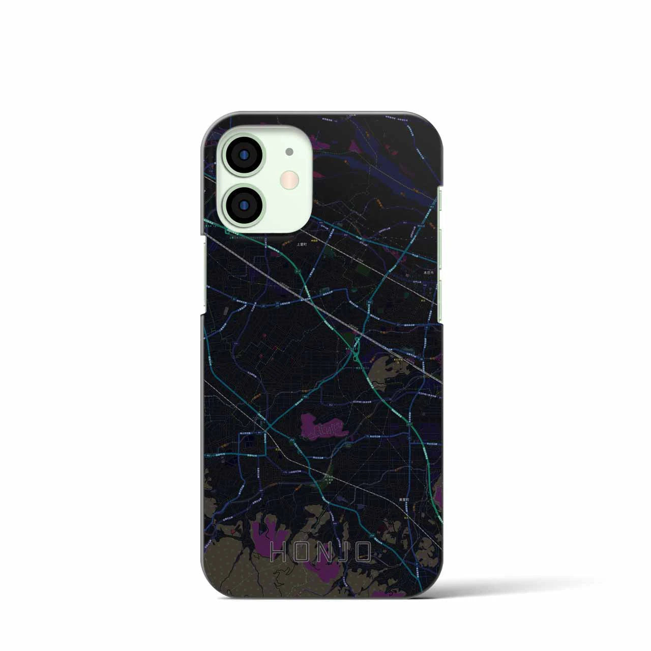 【本庄(埼玉県)】地図柄iPhoneケース(バックカバータイプ)