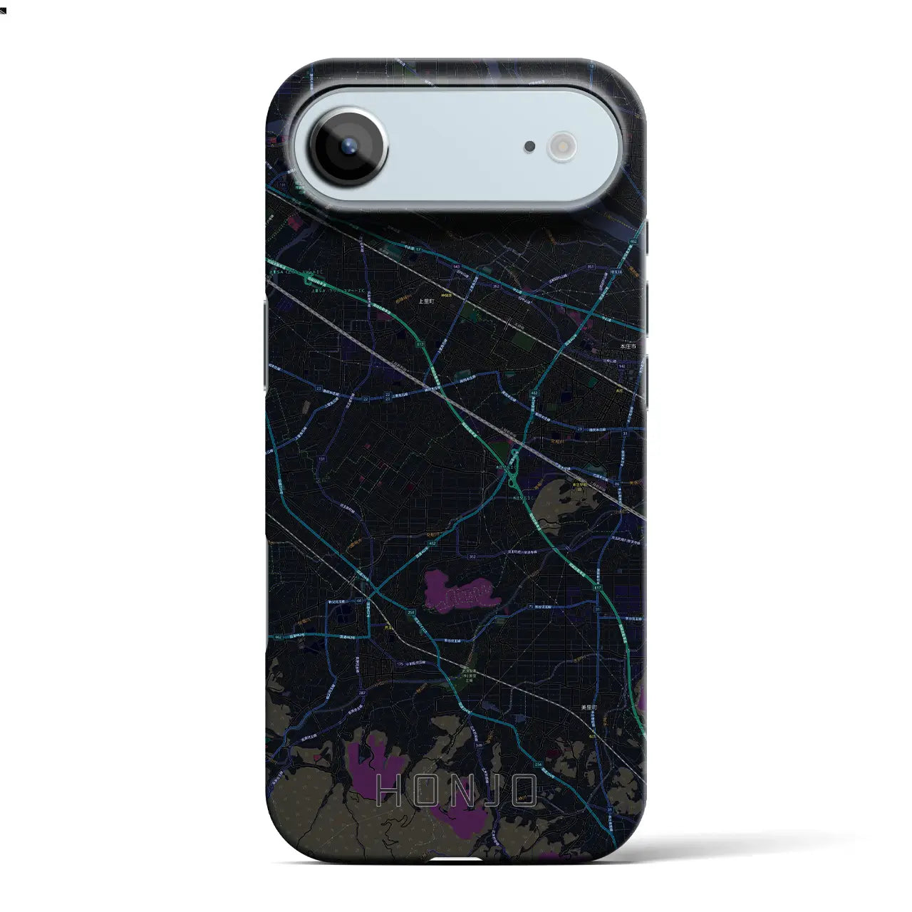 【本庄(埼玉県)】地図柄iPhoneケース(バックカバータイプ)
