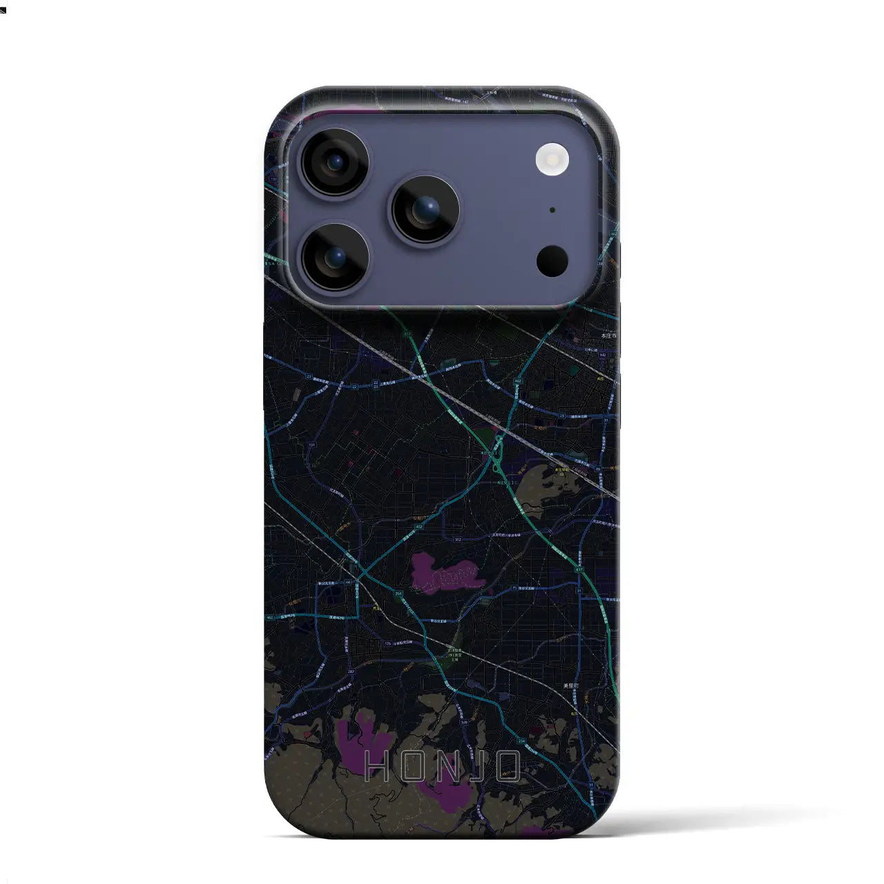 【本庄(埼玉県)】地図柄iPhoneケース(バックカバータイプ)