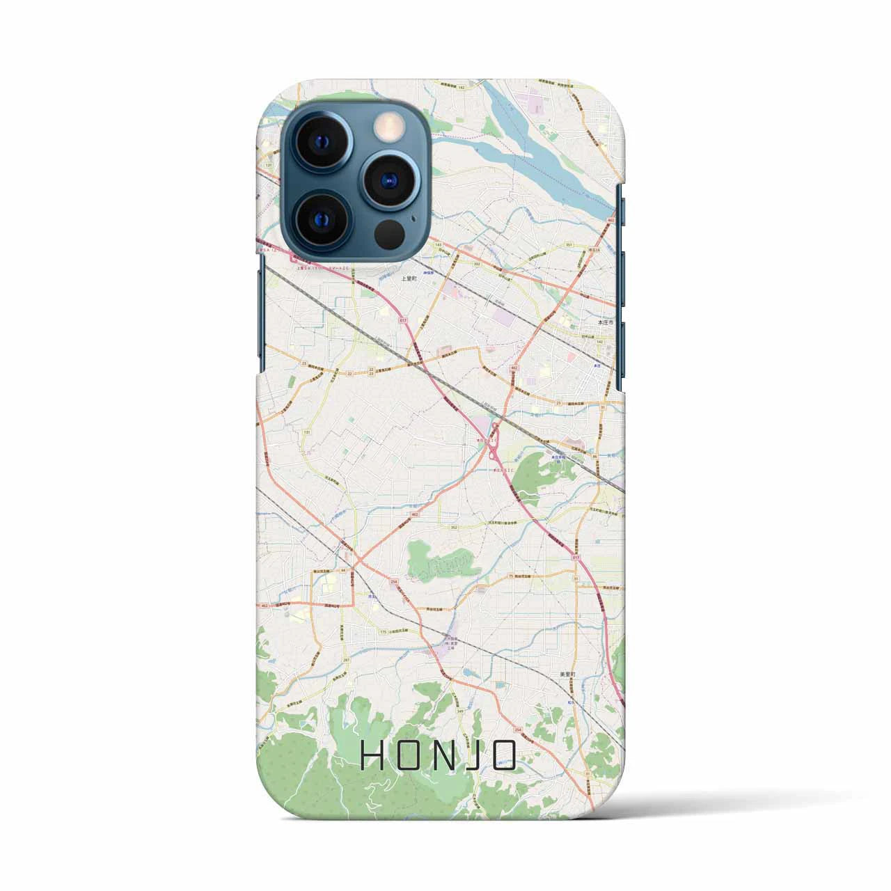【本庄(埼玉県)】地図柄iPhoneケース(バックカバータイプ)