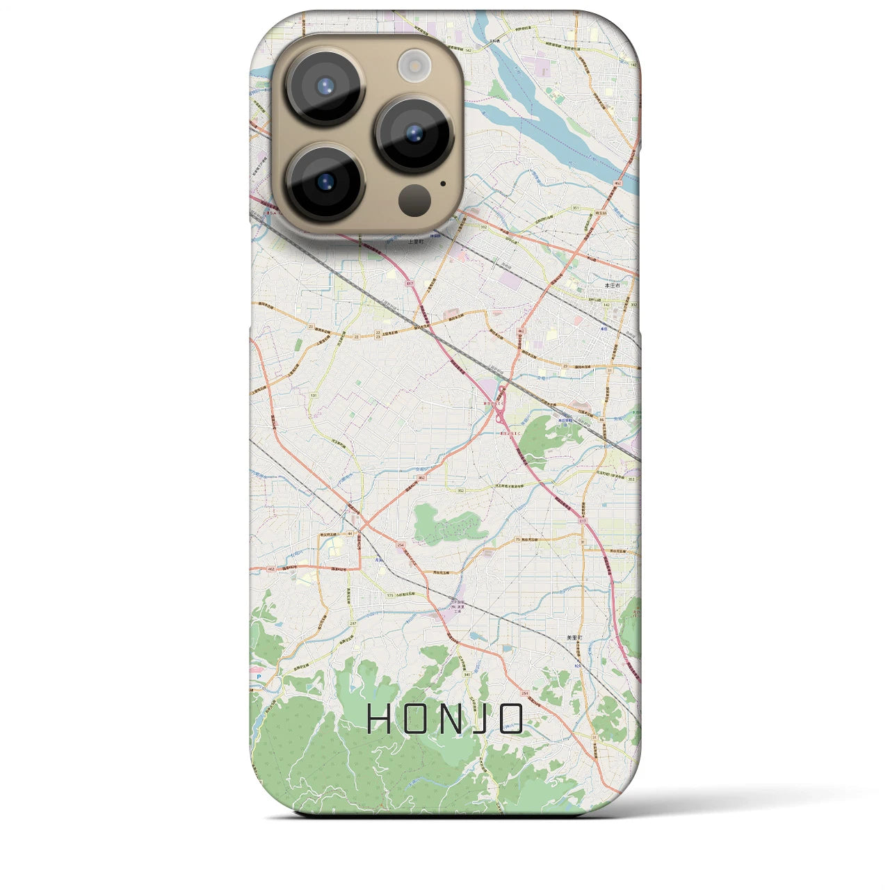 【本庄(埼玉県)】地図柄iPhoneケース(バックカバータイプ)