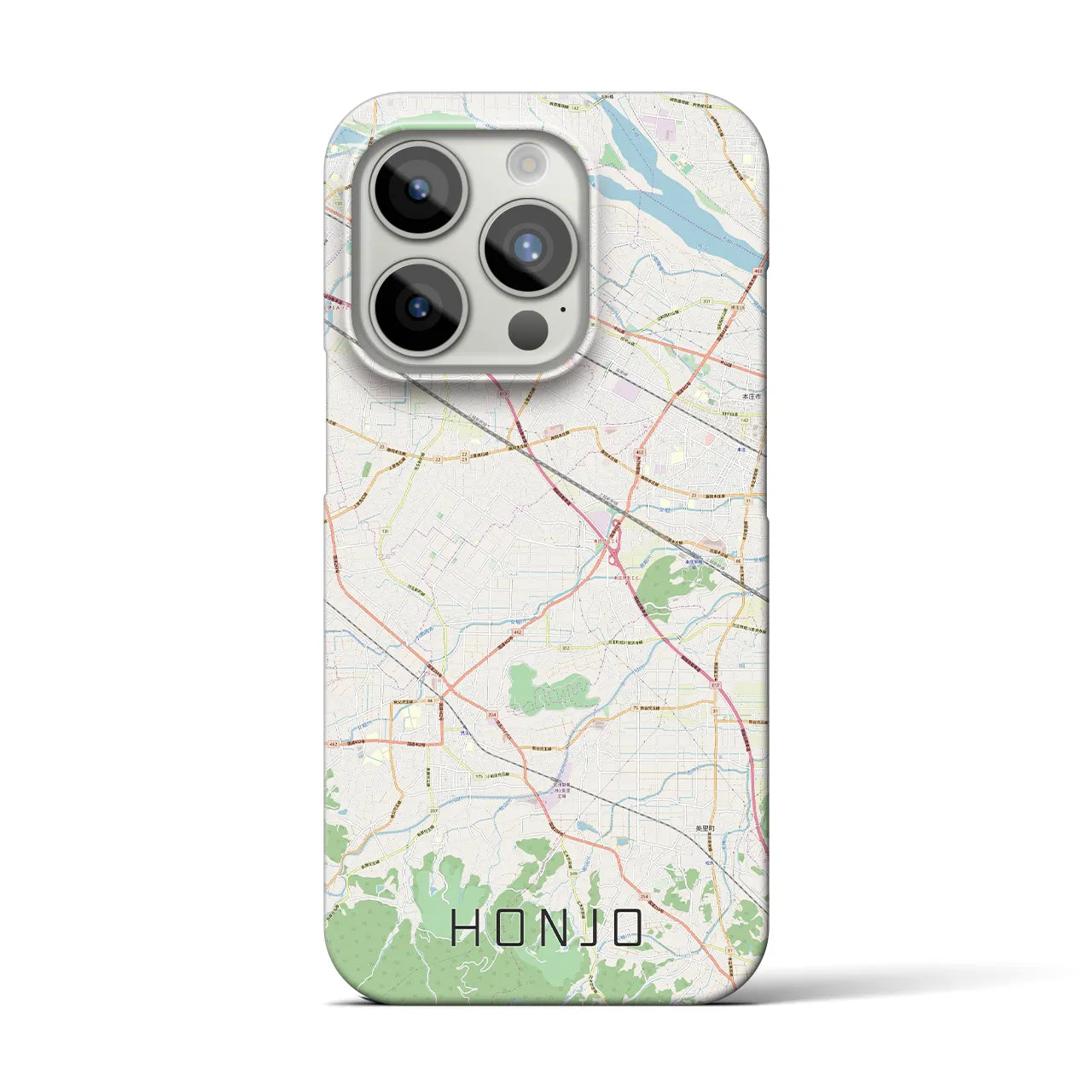 【本庄(埼玉県)】地図柄iPhoneケース(バックカバータイプ)