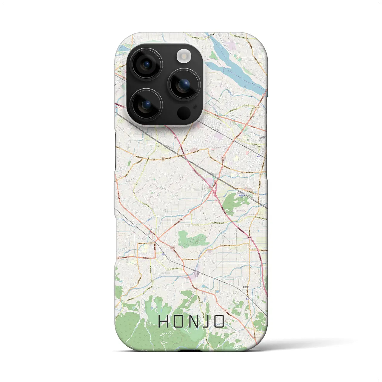 【本庄(埼玉県)】地図柄iPhoneケース(バックカバータイプ)