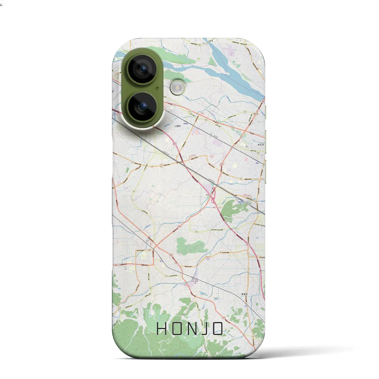 【本庄(埼玉県)】地図柄iPhoneケース(バックカバータイプ)