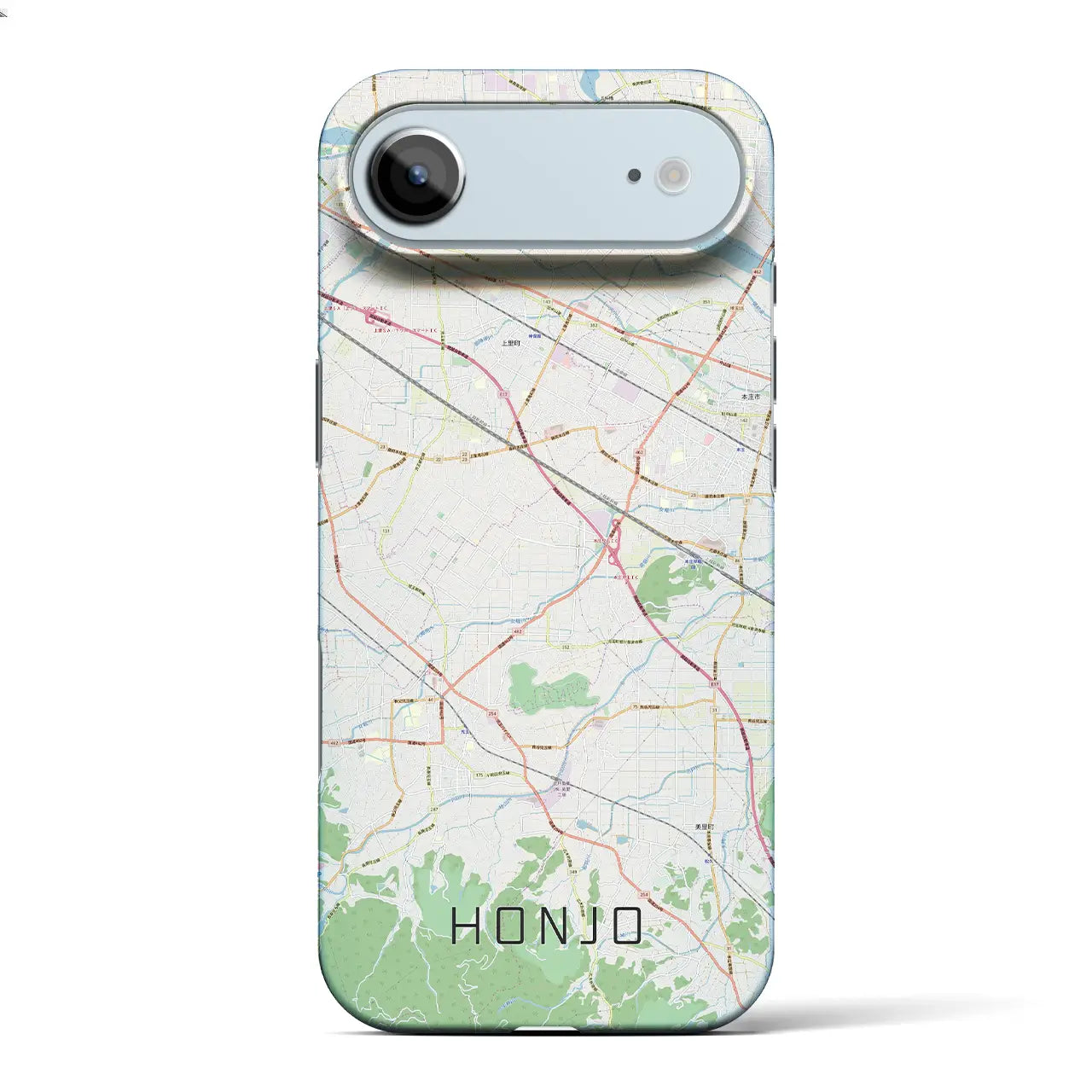 【本庄(埼玉県)】地図柄iPhoneケース(バックカバータイプ)ナチュラル・iPhone 17 Pro Max 用