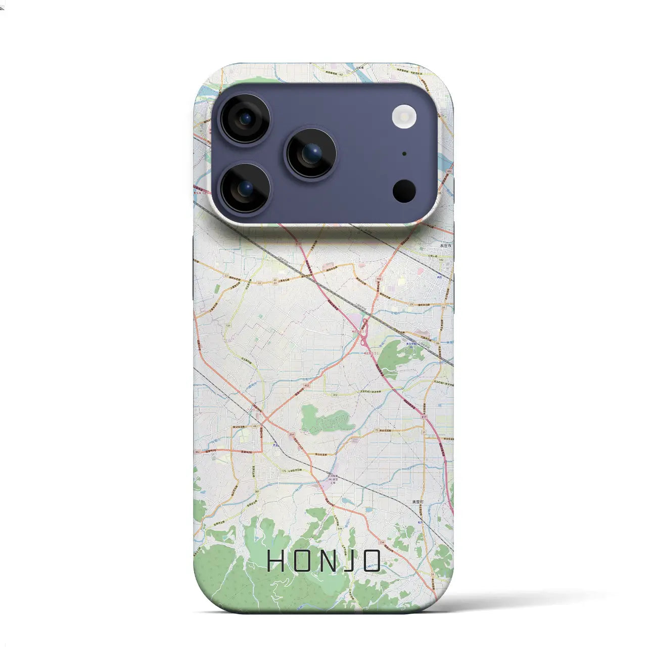 【本庄(埼玉県)】地図柄iPhoneケース(バックカバータイプ)