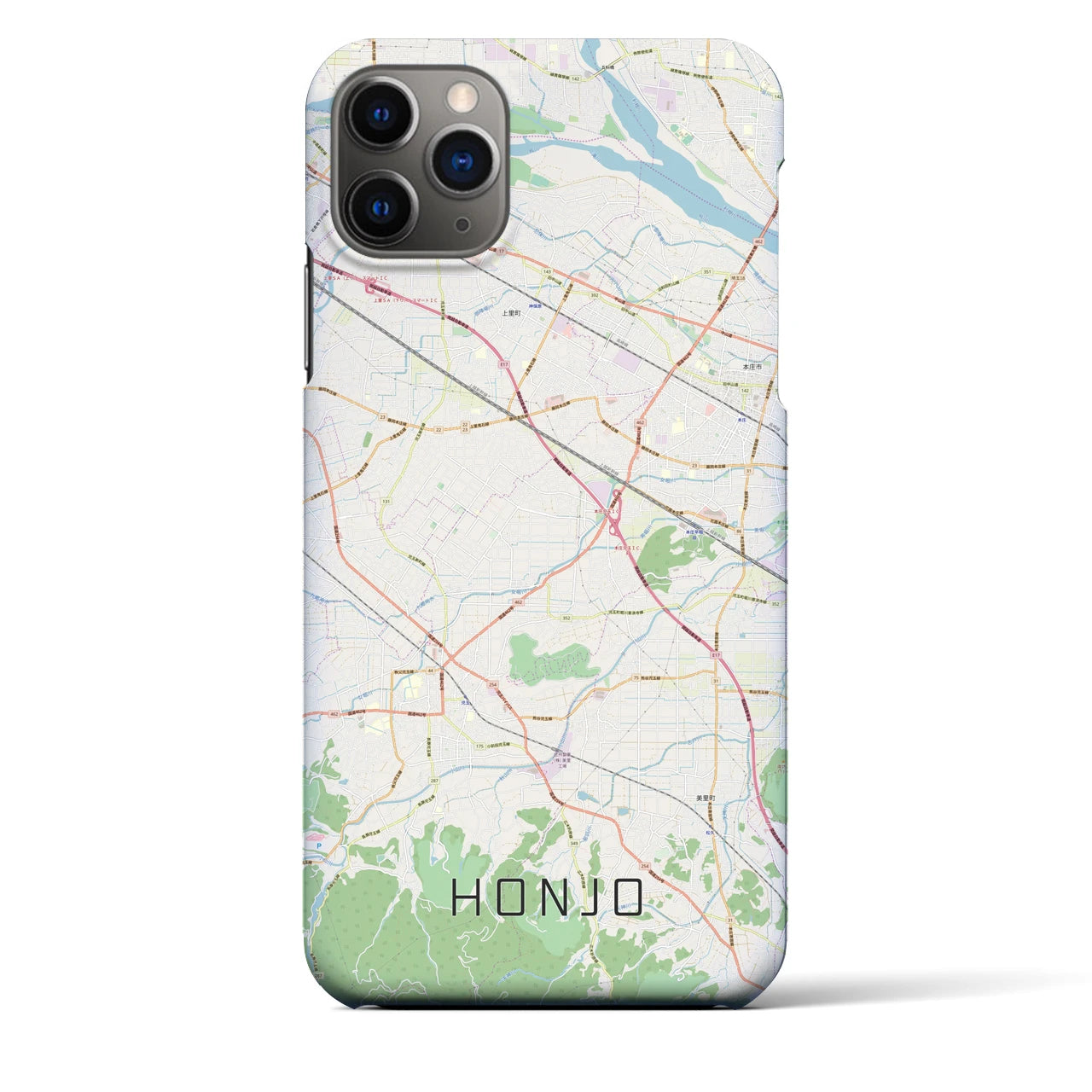 【本庄(埼玉県)】地図柄iPhoneケース(バックカバータイプ)