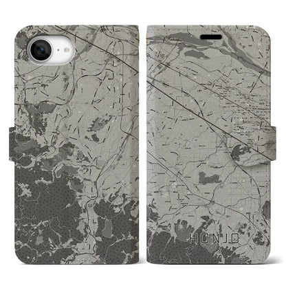 【本庄（埼玉県）】地図柄iPhoneケース（手帳タイプ）