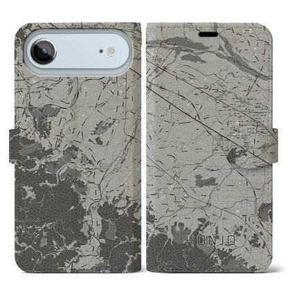 【本庄（埼玉県）】地図柄iPhoneケース（手帳タイプ）