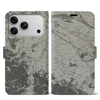 【本庄（埼玉県）】地図柄iPhoneケース（手帳タイプ）