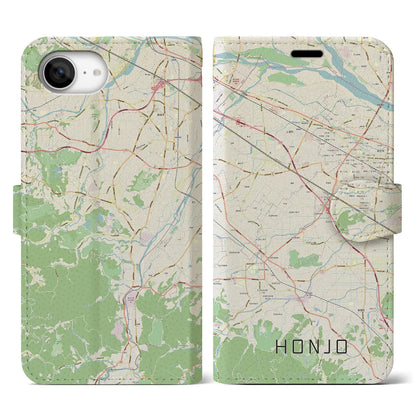 【本庄（埼玉県）】地図柄iPhoneケース（手帳タイプ）