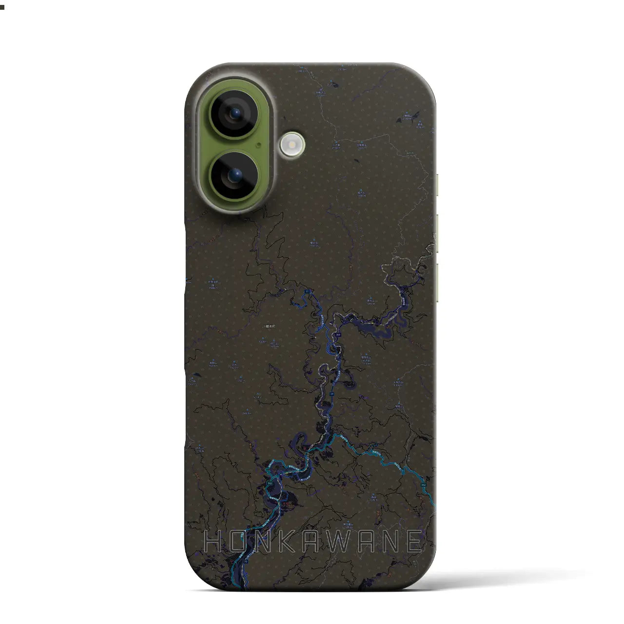 【本川根（静岡県）】地図柄iPhoneケース（バックカバータイプ）