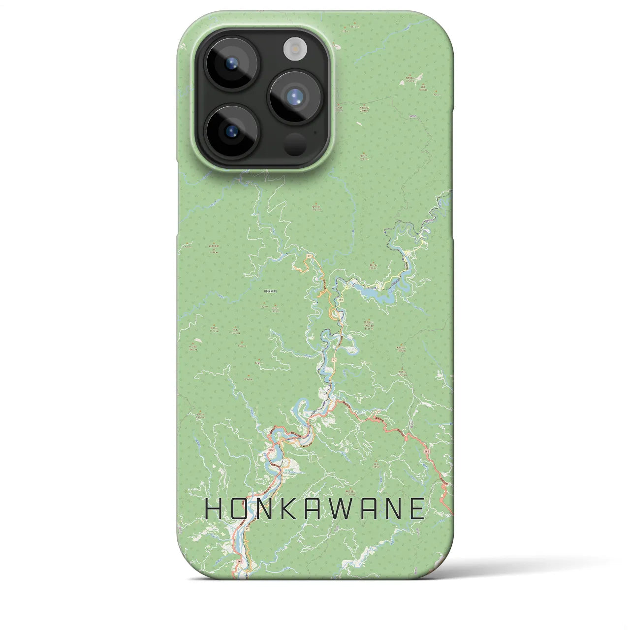 【本川根（静岡県）】地図柄iPhoneケース（バックカバータイプ）