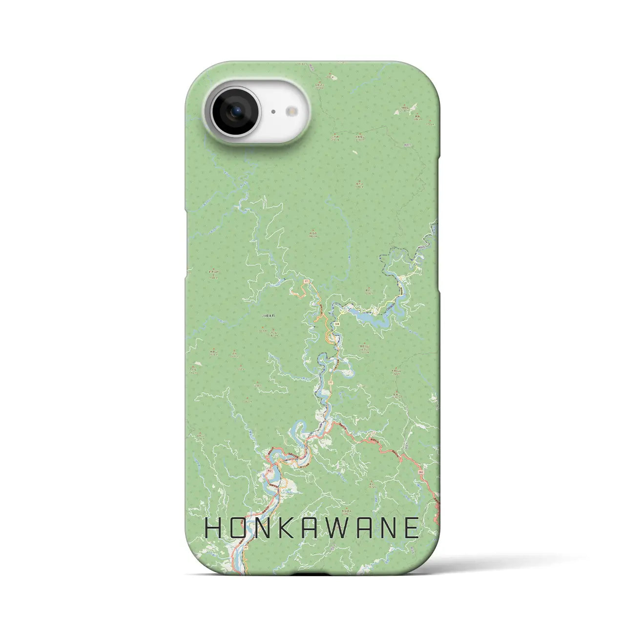 【本川根（静岡県）】地図柄iPhoneケース（バックカバータイプ）