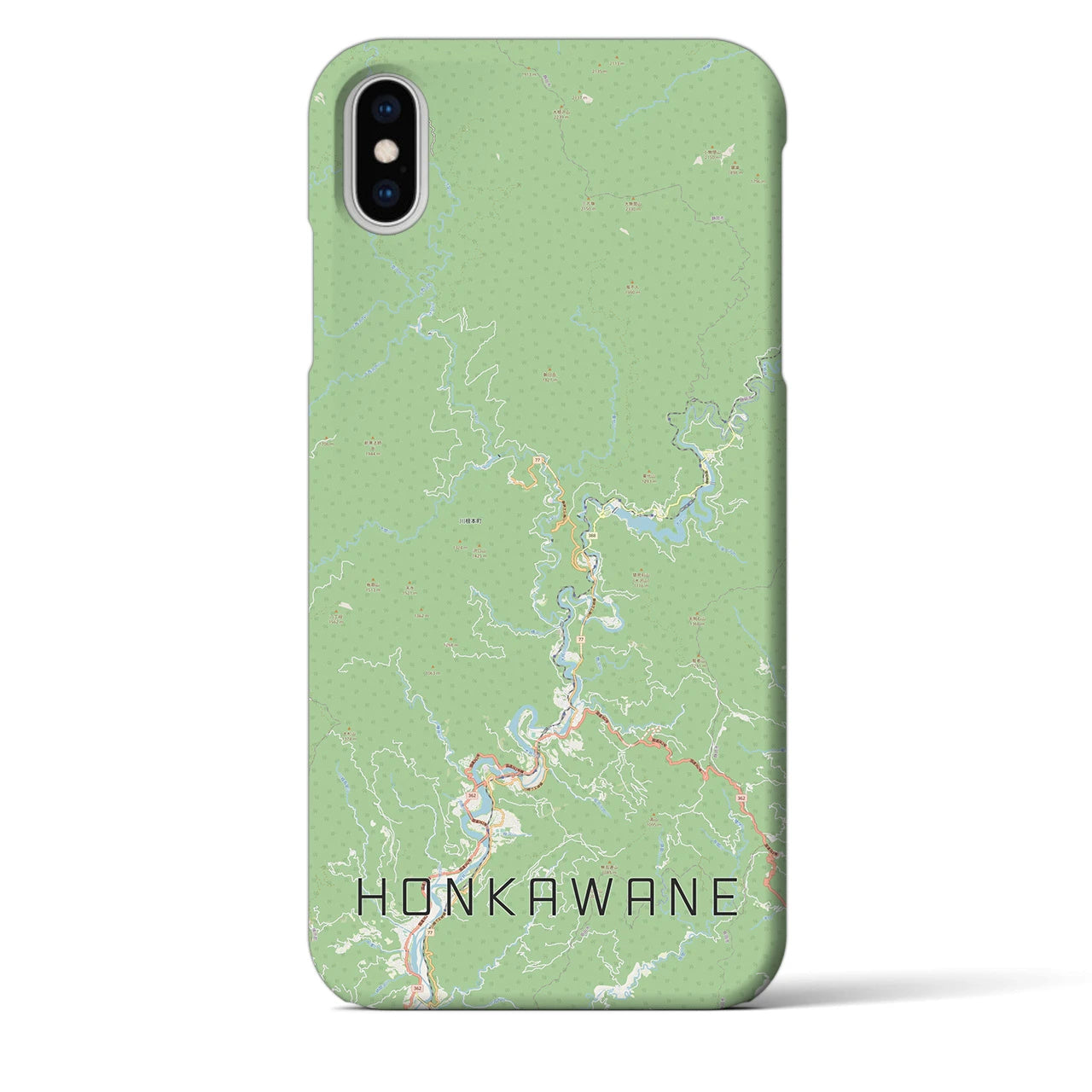 【本川根（静岡県）】地図柄iPhoneケース（バックカバータイプ）