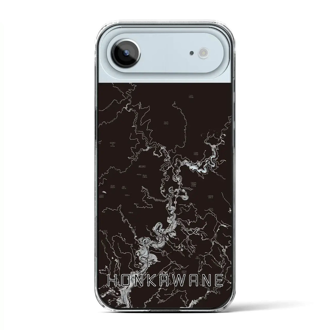 【本川根（静岡県）】地図柄iPhoneケース（クリアタイプ）モノトーン・iPhone 17 Pro Max 用