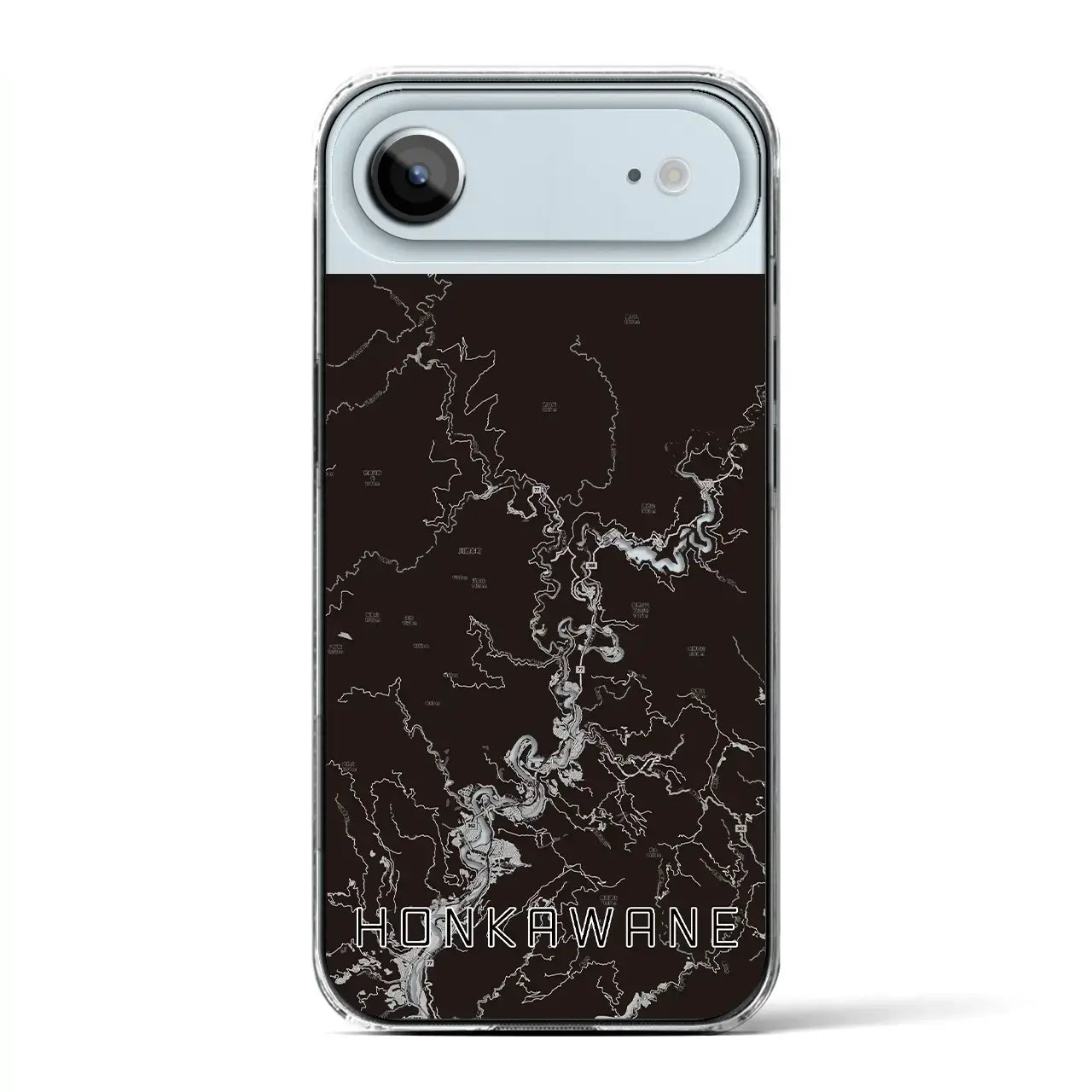 【本川根（静岡県）】地図柄iPhoneケース（クリアタイプ）モノトーン・iPhone 17 Pro Max 用