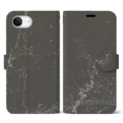 【本川根（静岡県）】地図柄iPhoneケース（手帳タイプ）