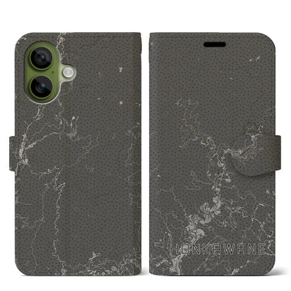 【本川根（静岡県）】地図柄iPhoneケース（手帳タイプ）