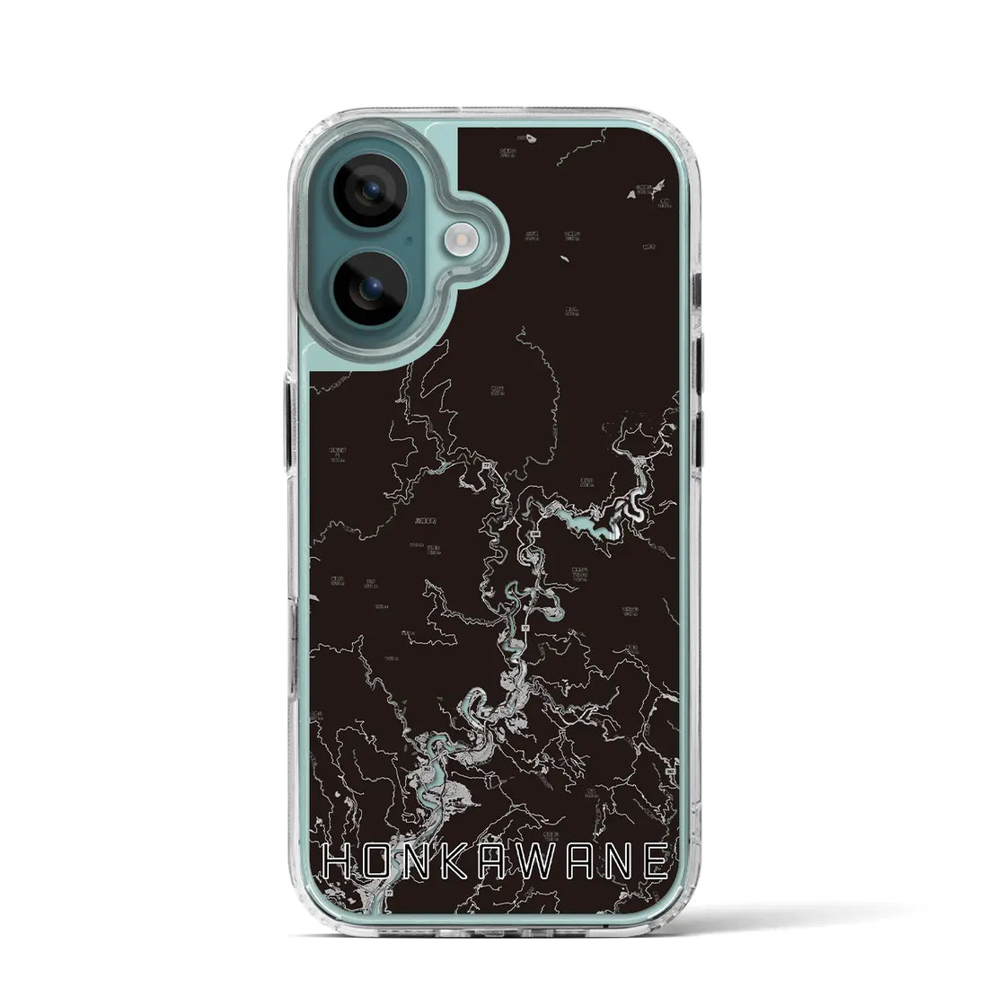 【本川根（静岡県）】地図柄iPhoneケース（MagSafeタイプ）モノトーン・iPhone 16 Pro 用