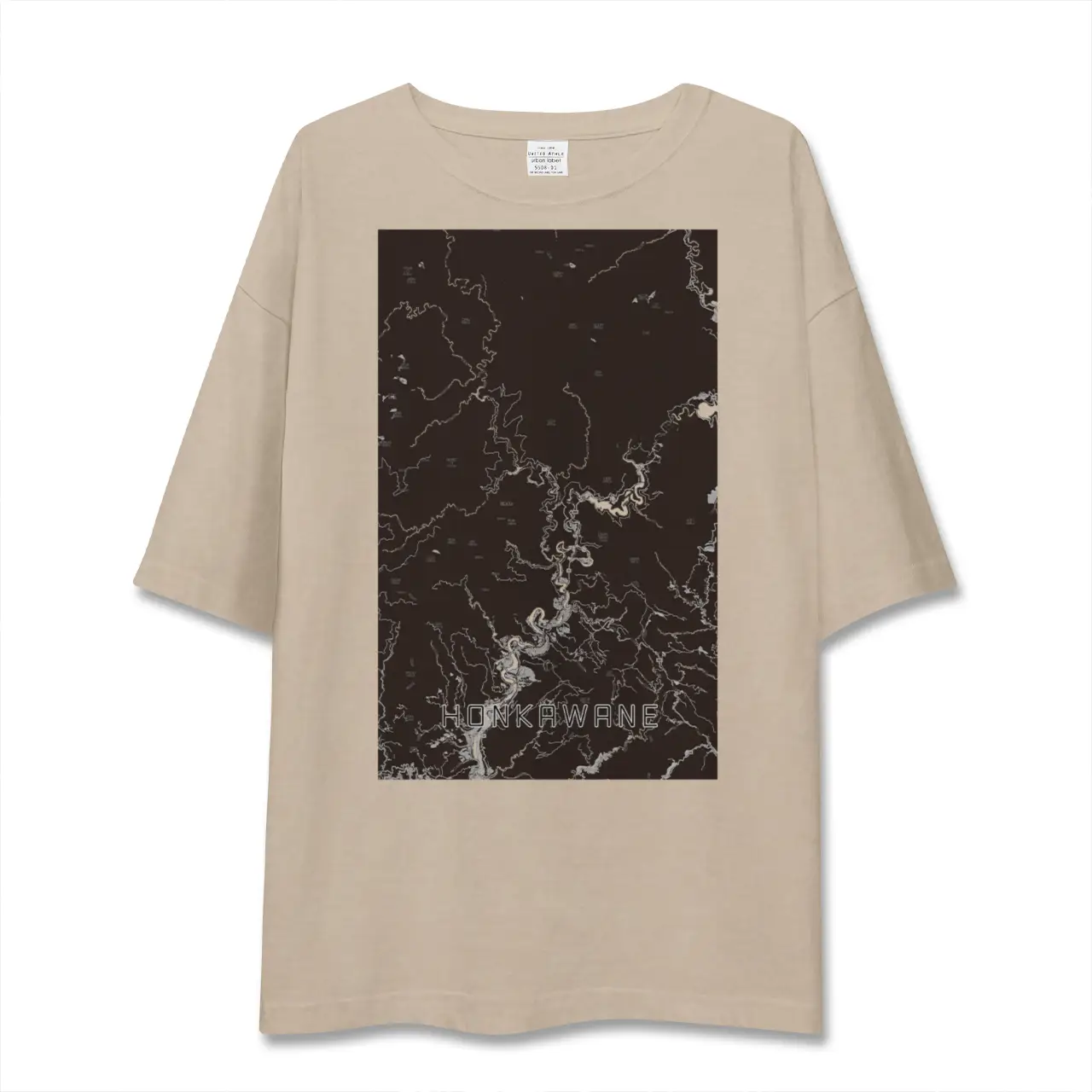 【本川根（静岡県）】地図柄ビッグシルエットTシャツ