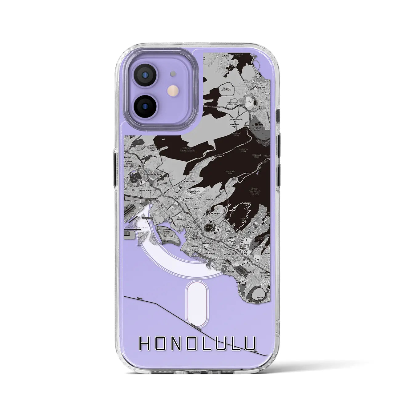 【ホノルル（アメリカ）】地図柄iPhoneケース（MagSafeタイプ）