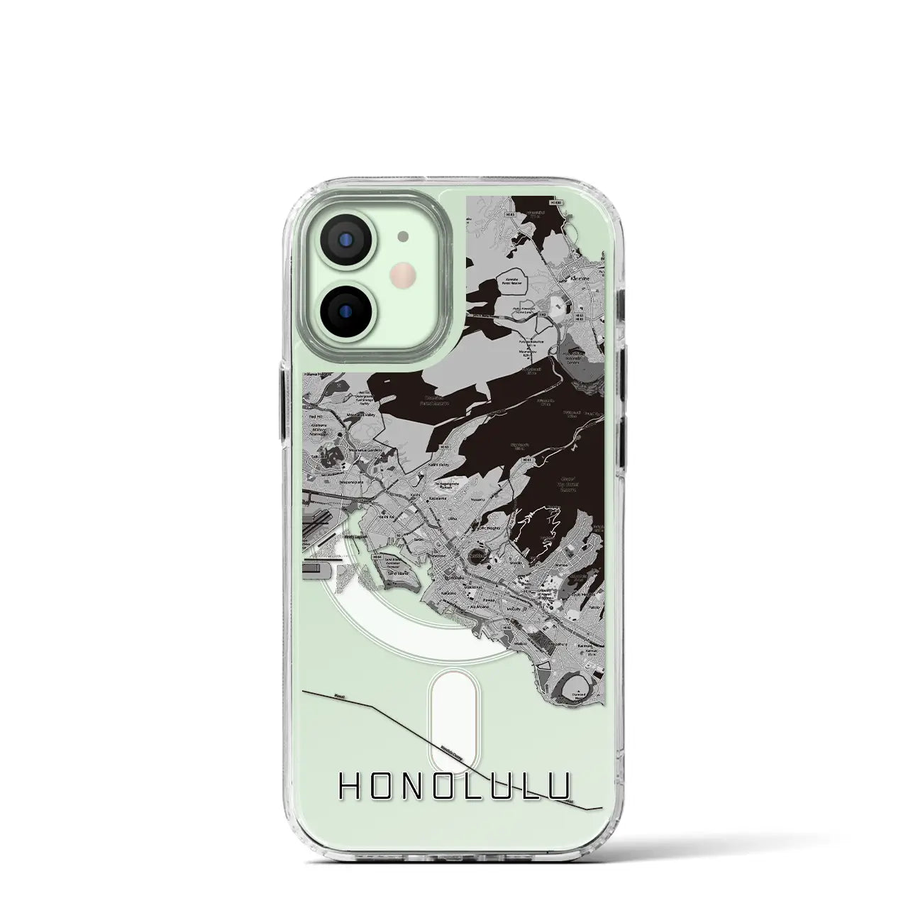 【ホノルル（アメリカ）】地図柄iPhoneケース（MagSafeタイプ）