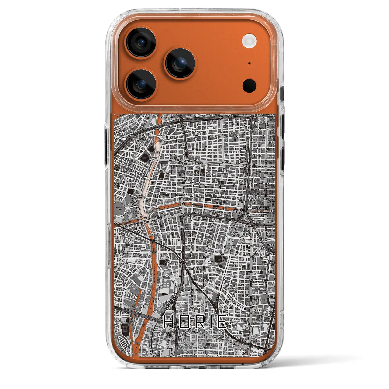 【堀江（大阪府）】地図柄iPhoneケース（MagSafeタイプ）