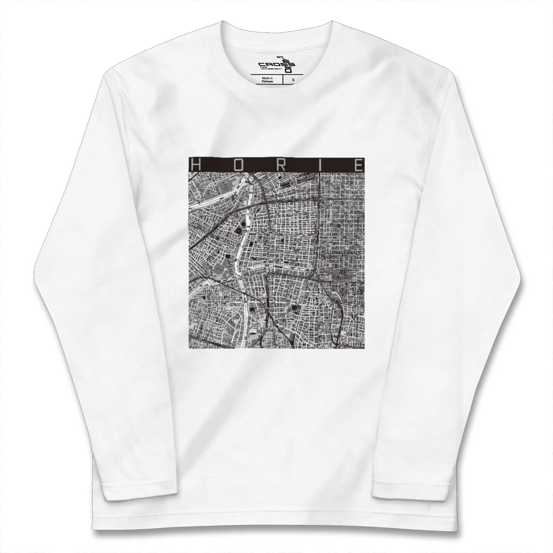 【堀江（大阪府）】地図柄ロングスリーブTシャツ