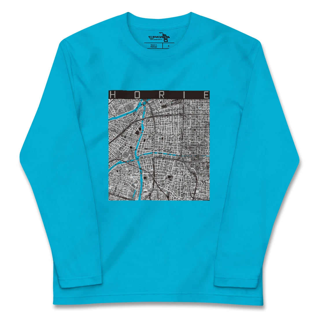 【堀江(大阪府)】地図柄ロングスリーブTシャツ