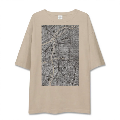 【堀江（大阪府）】地図柄ビッグシルエットTシャツ