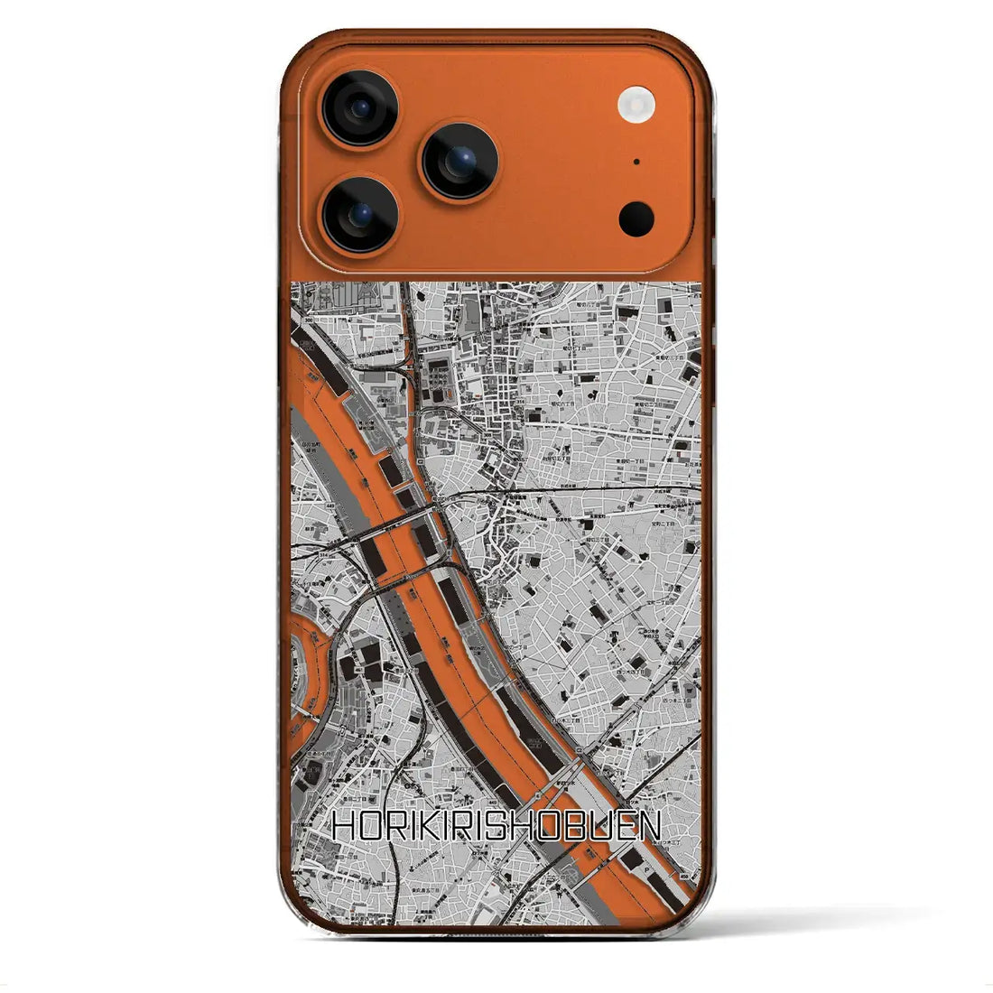 【堀切菖蒲園（東京都）】地図柄iPhoneケース（クリアタイプ）
