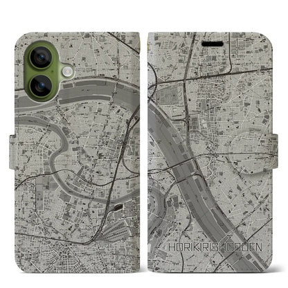 【堀切菖蒲園（東京都）】地図柄iPhoneケース（手帳タイプ）