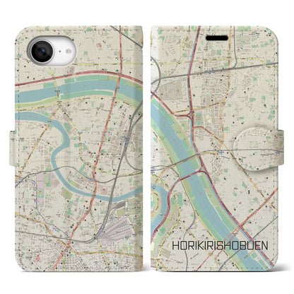 【堀切菖蒲園（東京都）】地図柄iPhoneケース（手帳タイプ）