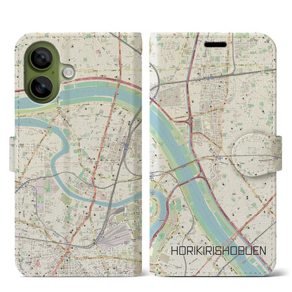 【堀切菖蒲園（東京都）】地図柄iPhoneケース（手帳タイプ）