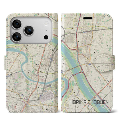 【堀切菖蒲園（東京都）】地図柄iPhoneケース（手帳タイプ）