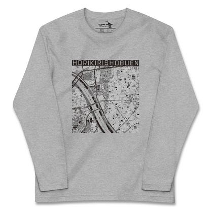 【堀切菖蒲園（東京都）】地図柄ロングスリーブTシャツ