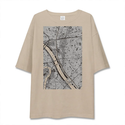 【堀切菖蒲園（東京都）】地図柄ビッグシルエットTシャツ