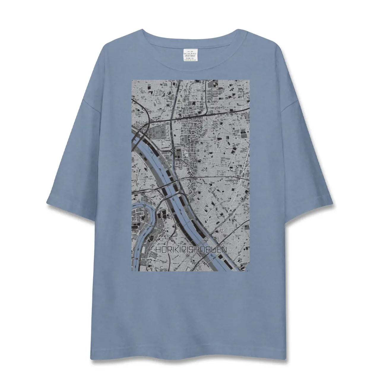 【堀切菖蒲園（東京都）】地図柄ビッグシルエットTシャツ