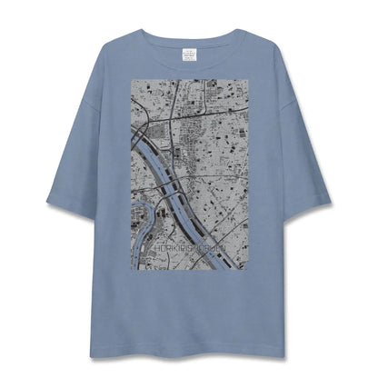 【堀切菖蒲園（東京都）】地図柄ビッグシルエットTシャツ