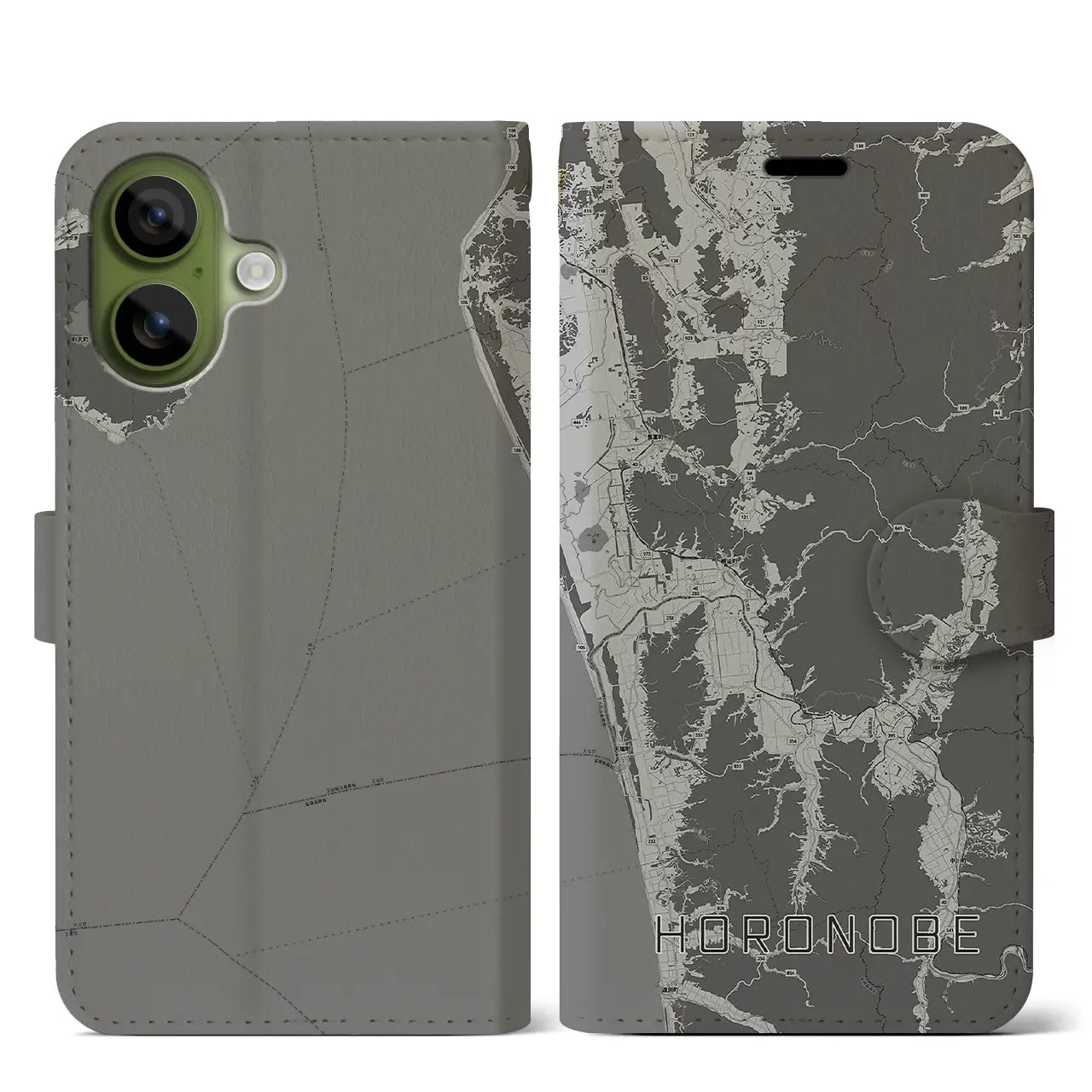 【幌延（北海道）】地図柄iPhoneケース（手帳タイプ）