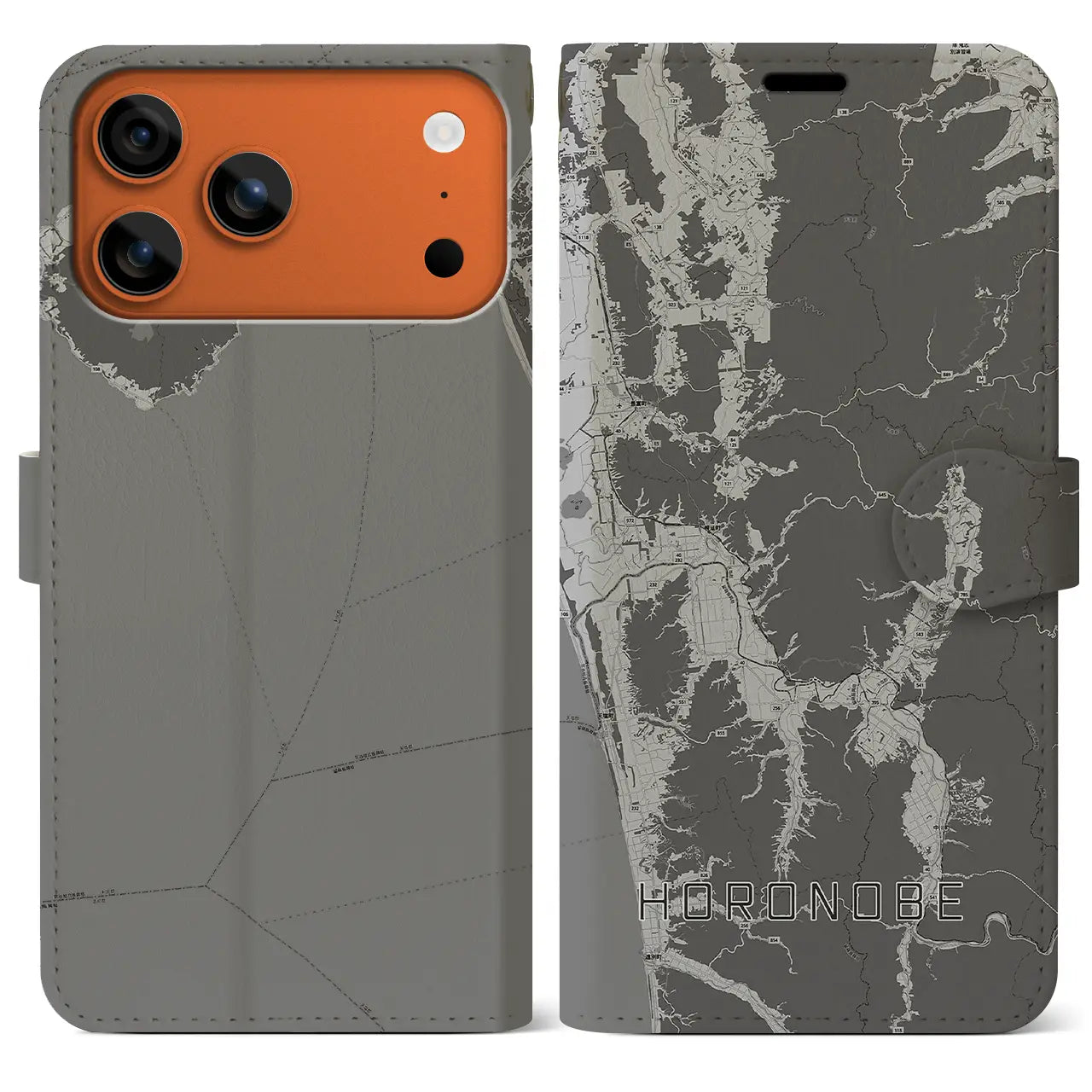 【幌延（北海道）】地図柄iPhoneケース（手帳タイプ）