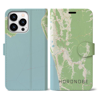 【幌延（北海道）】地図柄iPhoneケース（手帳タイプ）ナチュラル・iPhone 13 Pro 用