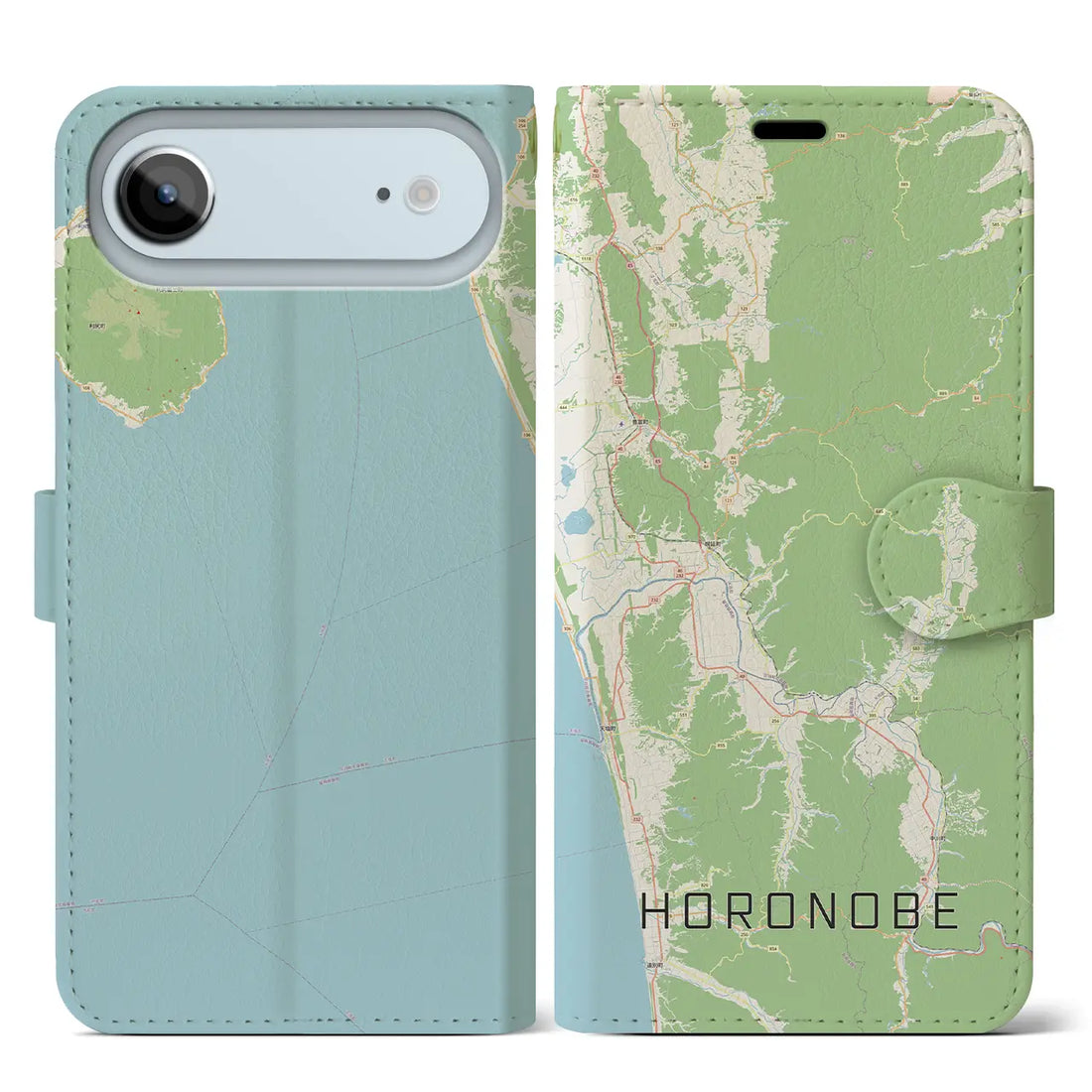 【幌延（北海道）】地図柄iPhoneケース（手帳タイプ）ナチュラル・iPhone 17 Pro Max 用