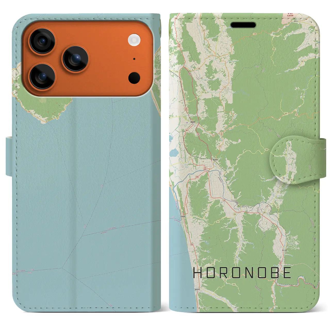 【幌延（北海道）】地図柄iPhoneケース（手帳タイプ）