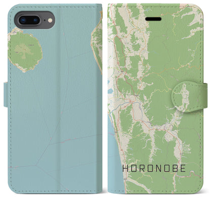 【幌延（北海道）】地図柄iPhoneケース（手帳タイプ）ナチュラル・iPhone 8Plus /7Plus / 6sPlus / 6Plus 用