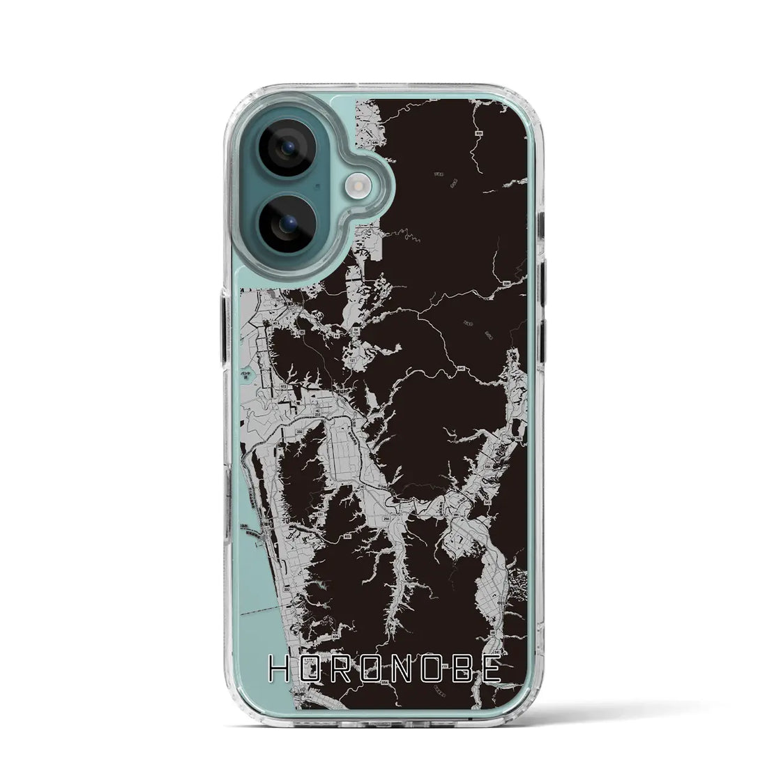 【幌延（北海道）】地図柄iPhoneケース（MagSafeタイプ）モノトーン・iPhone 16 Pro 用