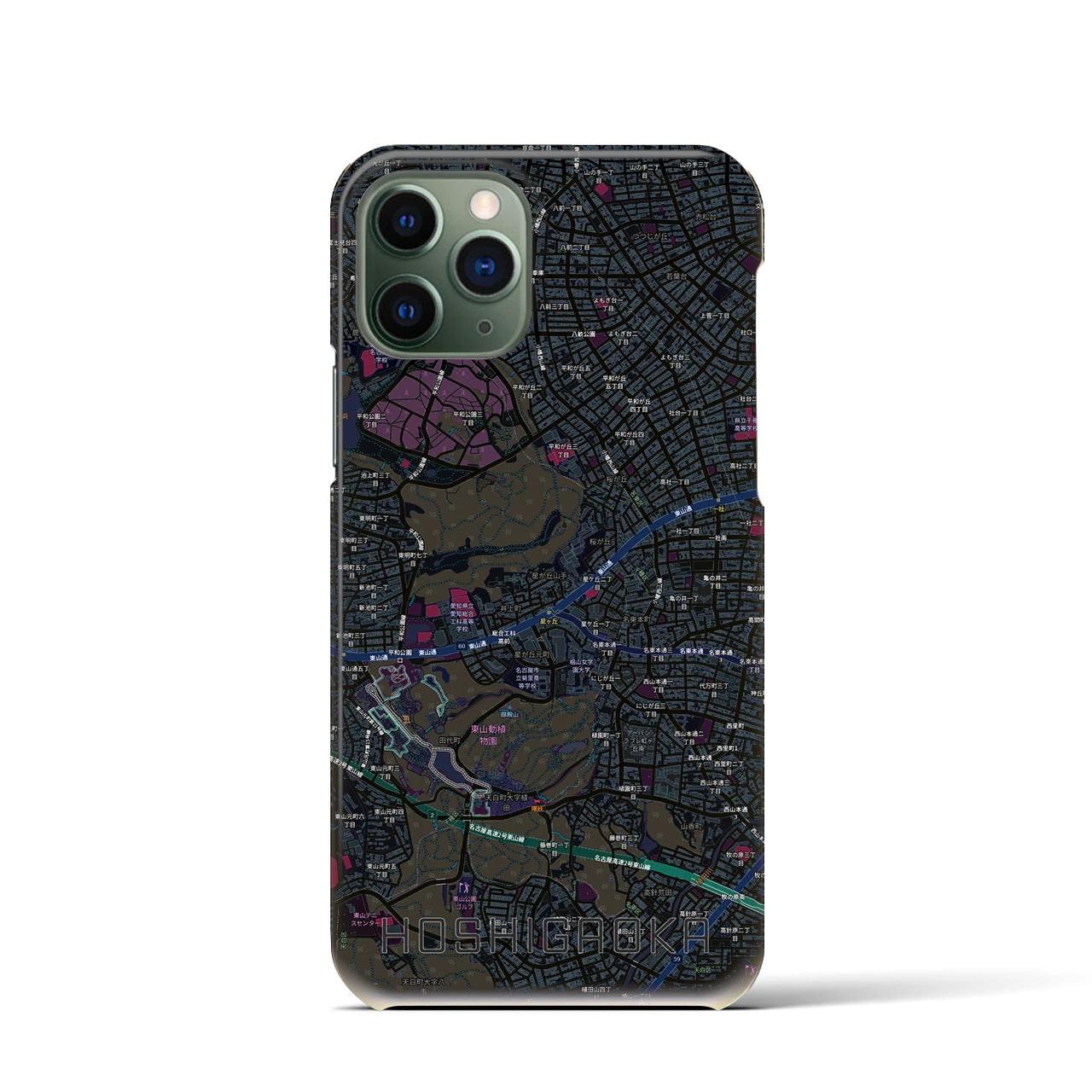【星ヶ丘（愛知県）】地図柄iPhoneケース（バックカバータイプ）